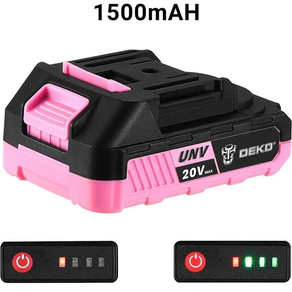 Pink Cordless Power Drill 20V Electric Power Drill Tool Set - Picture 5 of 6